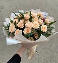 Букет Кремовые розы Латте в Попово